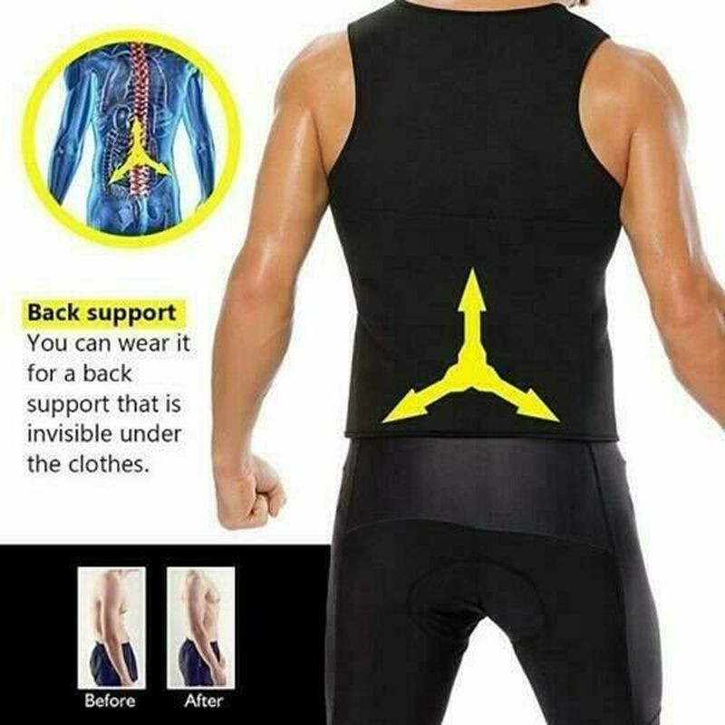 Men’s Body Shaper Vest For Slimming Tummy Waist lose Weight Compression Shirt US