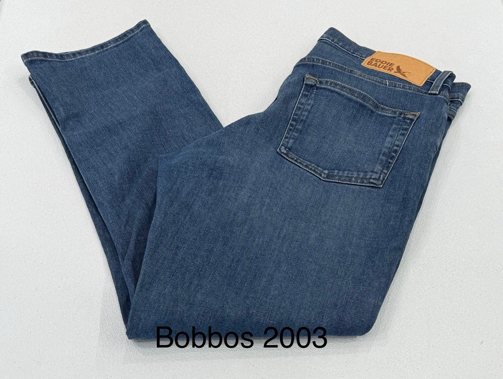 Eddie Bauer Men’s Straight Fit Stretch Jeans, Blue, Size 32X30