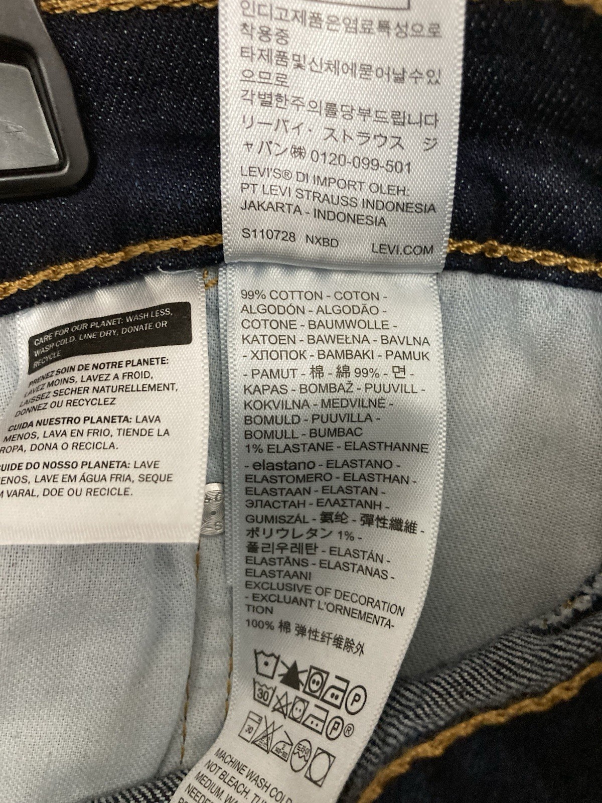Men’s Levi’s 550 Relaxed Fit Jeans Dark Wash Blue Size 50×29 NWT
