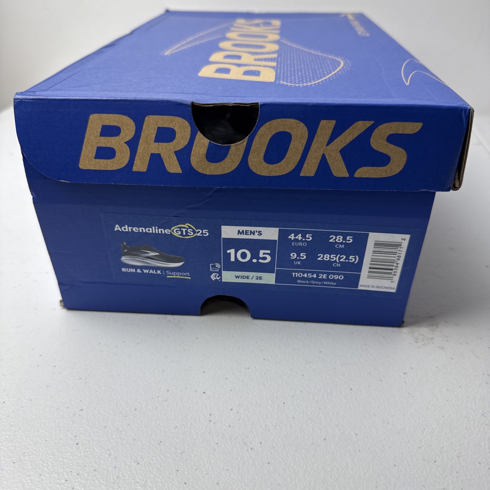 Size 10.5EE -Brooks Adrenaline GTS 25 Black Shoe Men’s 1104542E090 *NEW W/BOX*