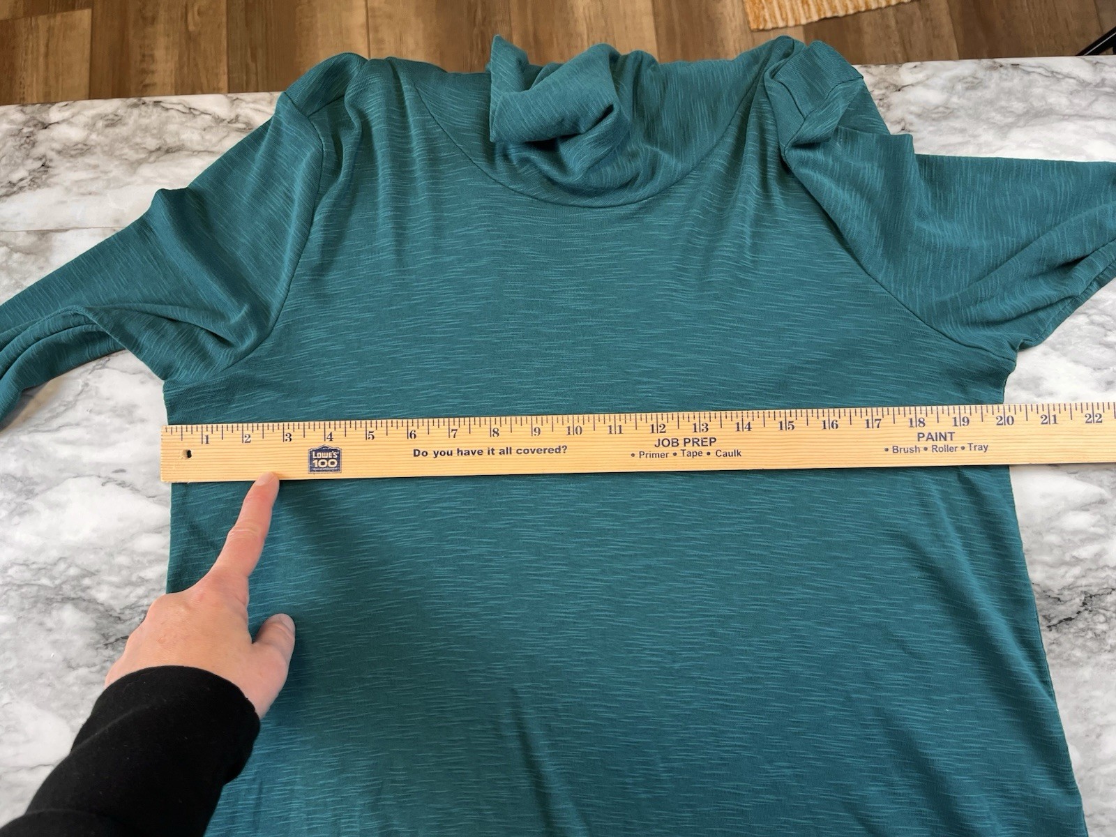 J. Jill Cowl Neck Tunic Womens Sz Medium 100% Pima Cotton Turquoise