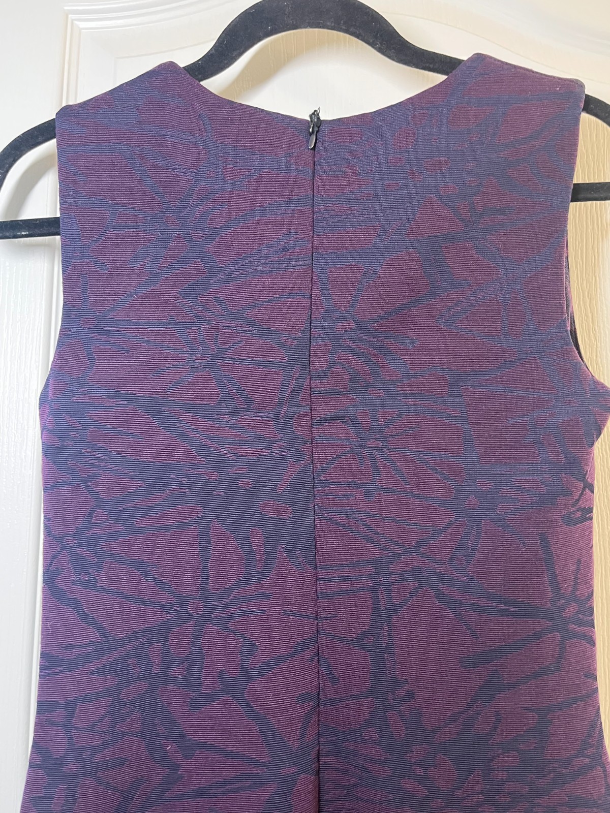 ESCADA Women Printed Purple Midi Length Sleeveless Cocktail Dress Size S DE36