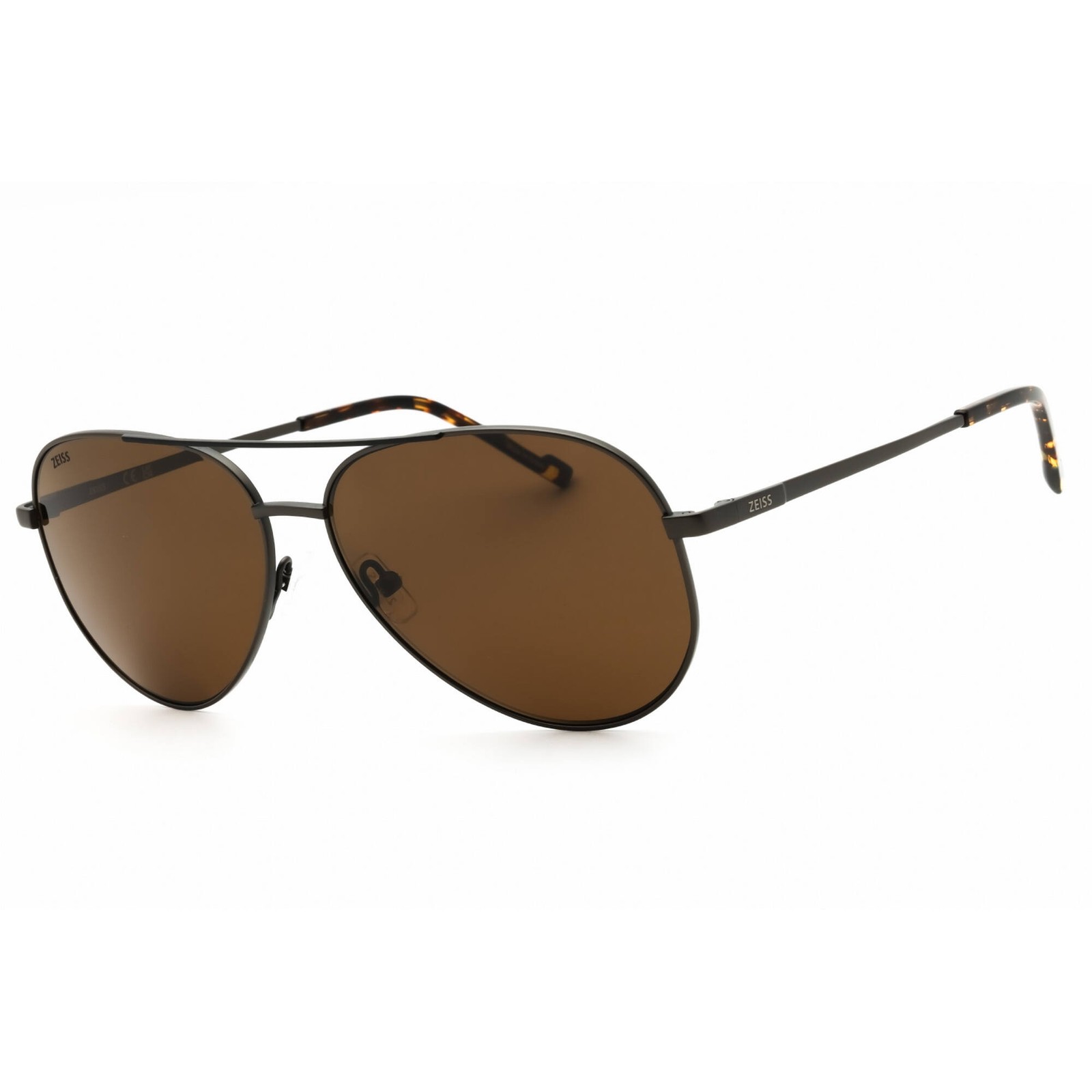 Zeiss Unisex Sunglasses Aviator Shape Matte Black Full Rim Frame ZS24150SP 003