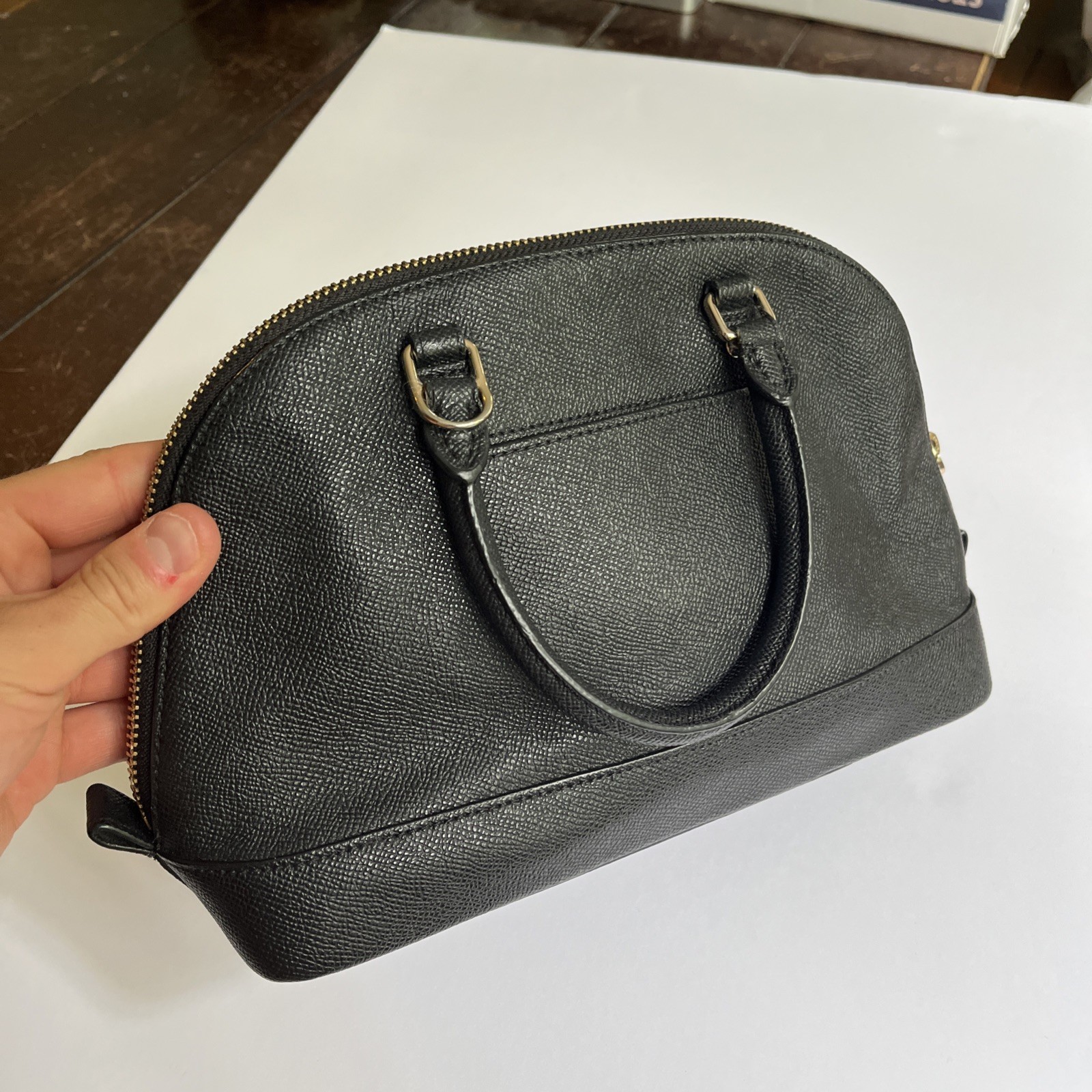 Coach Mini Sierra Satchel Crossgrain Leather in Black