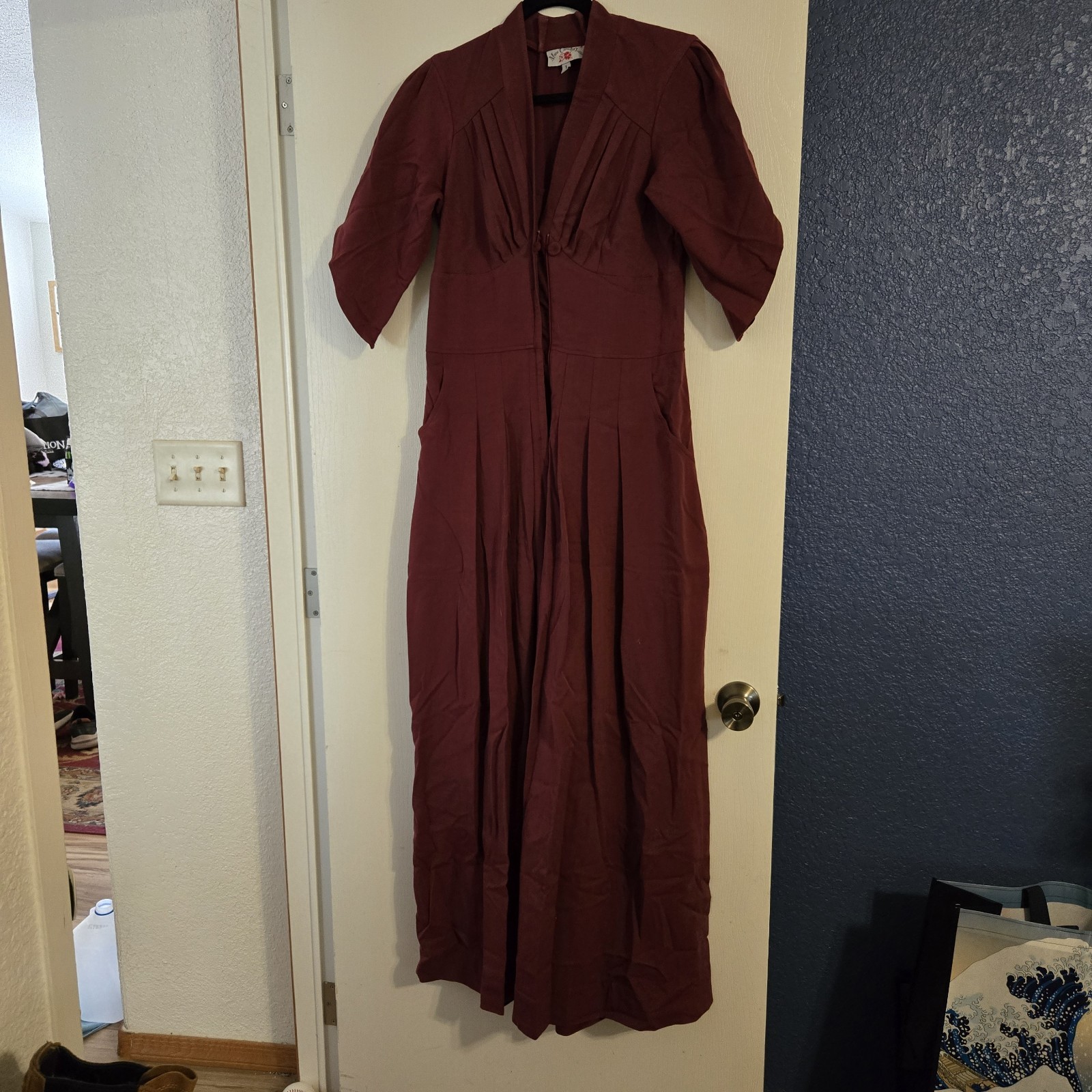 Miss Candyfloss Jumpsuit Burgandy Size Large