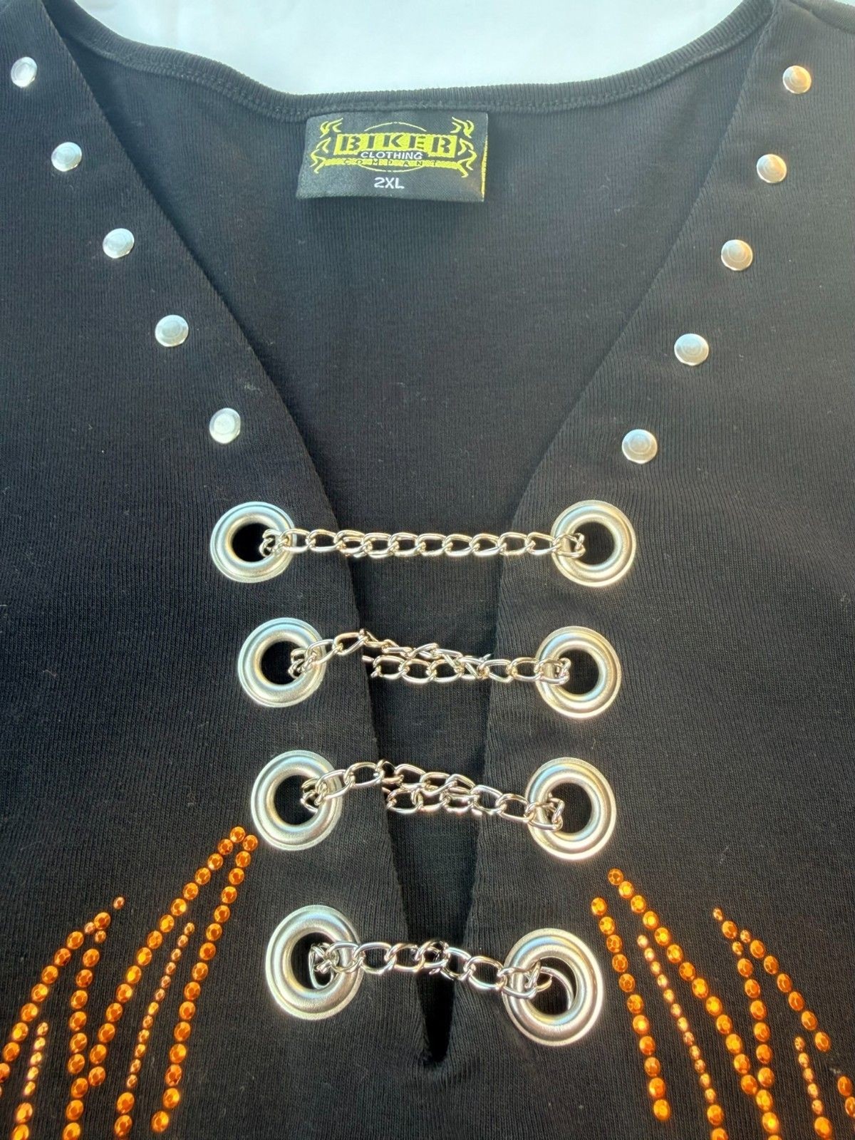 Harley Davidson Bike Week Daytona Beach 2020 Rhinestone Chain Front Tank Top Bla
