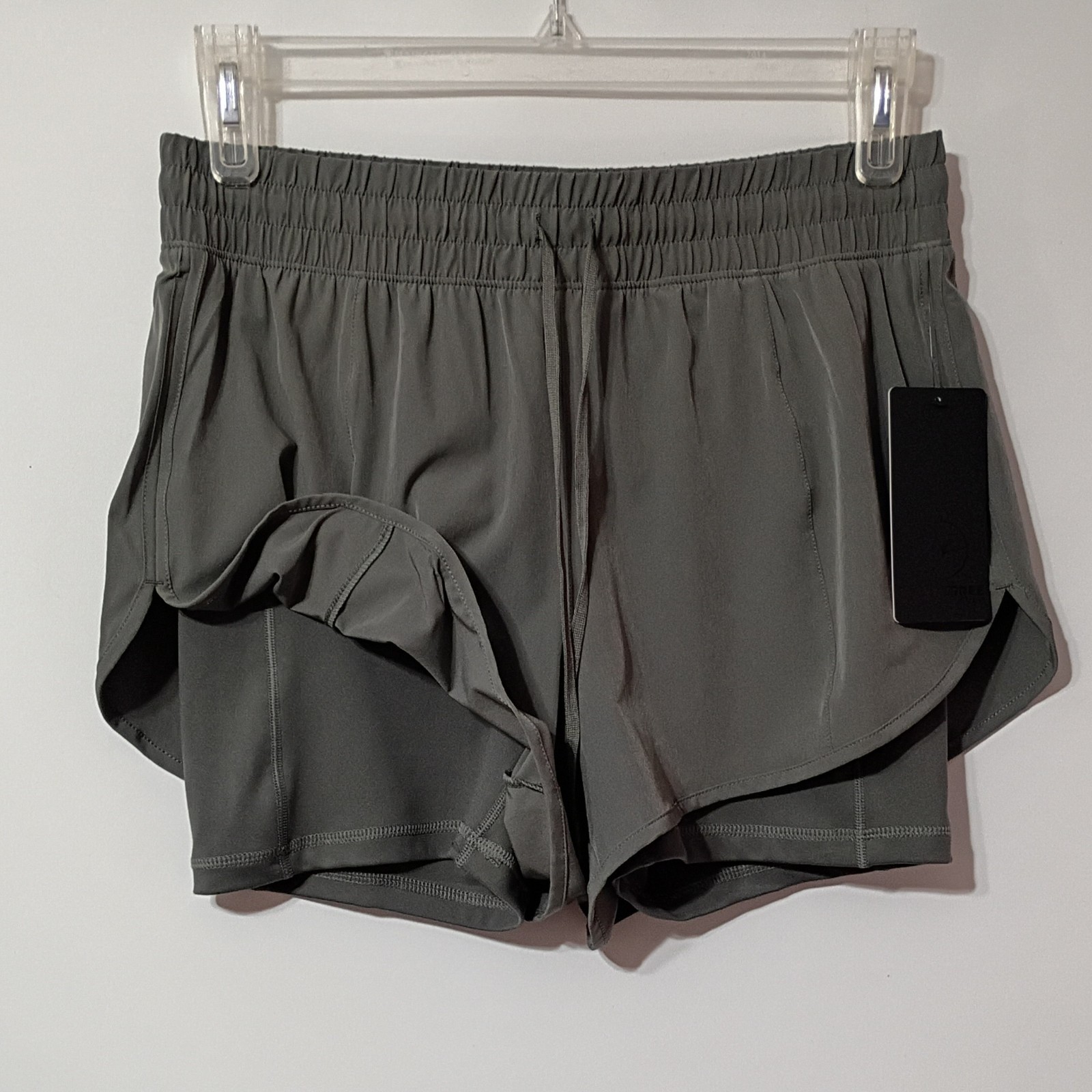 90° Degree by Reflex Lightstreme Alpine 2-in-1 Short Women L Basil Athletic NWT