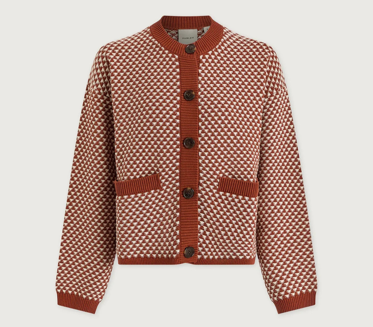 🧡*NWT*Varley Elmwick Knit Jacket 100%Cutton Jacket Women’s Size S – Maple $148