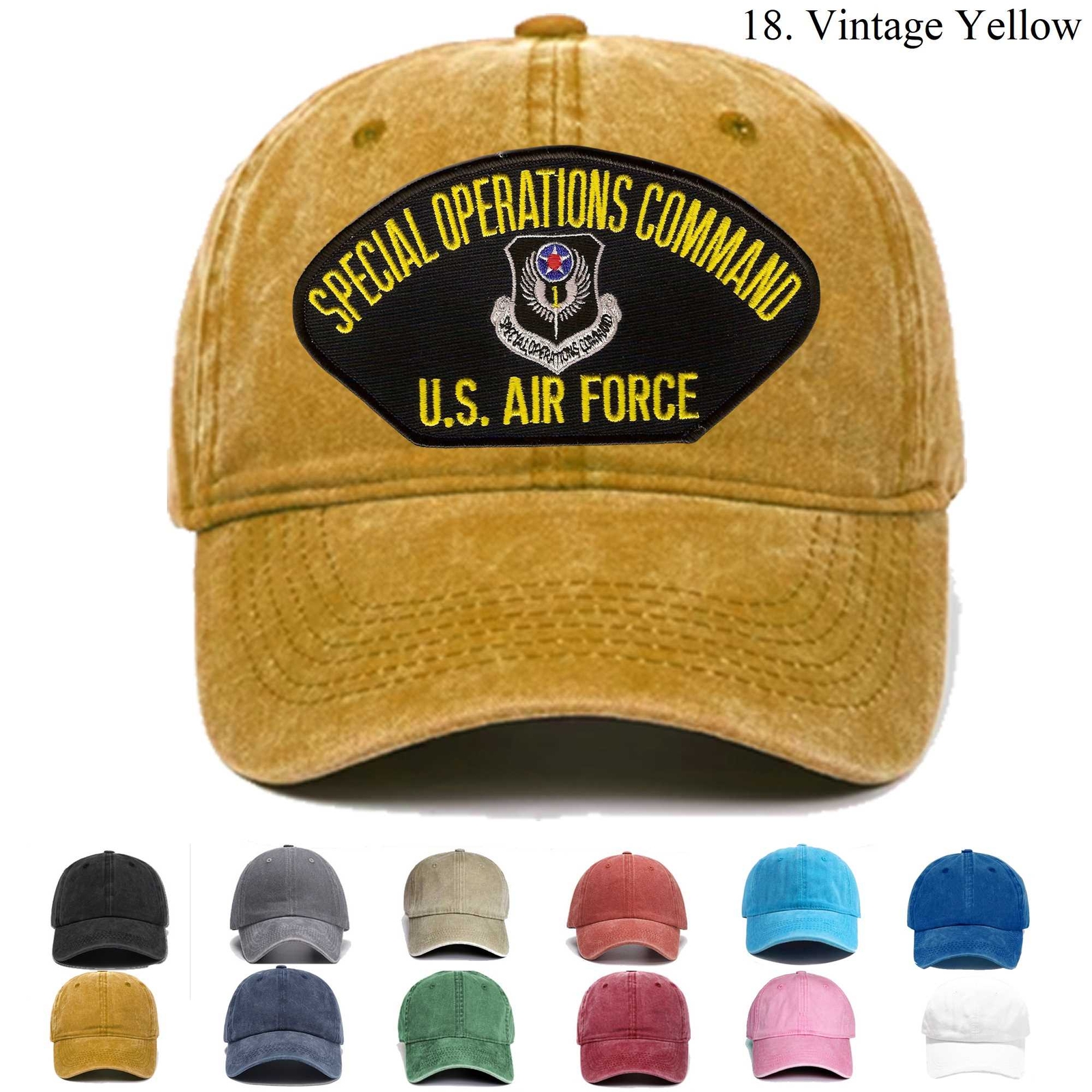 Embroidered Hat Air Force Special Operations Command, Veteran Cap, Trucker Hat