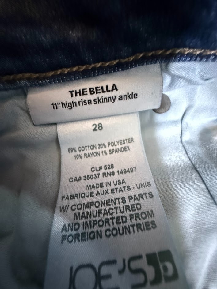 Joe’s Jeans Jeans Womens 28 Blue High Rise Skinny Ankle Distressed Raw Hem Rips