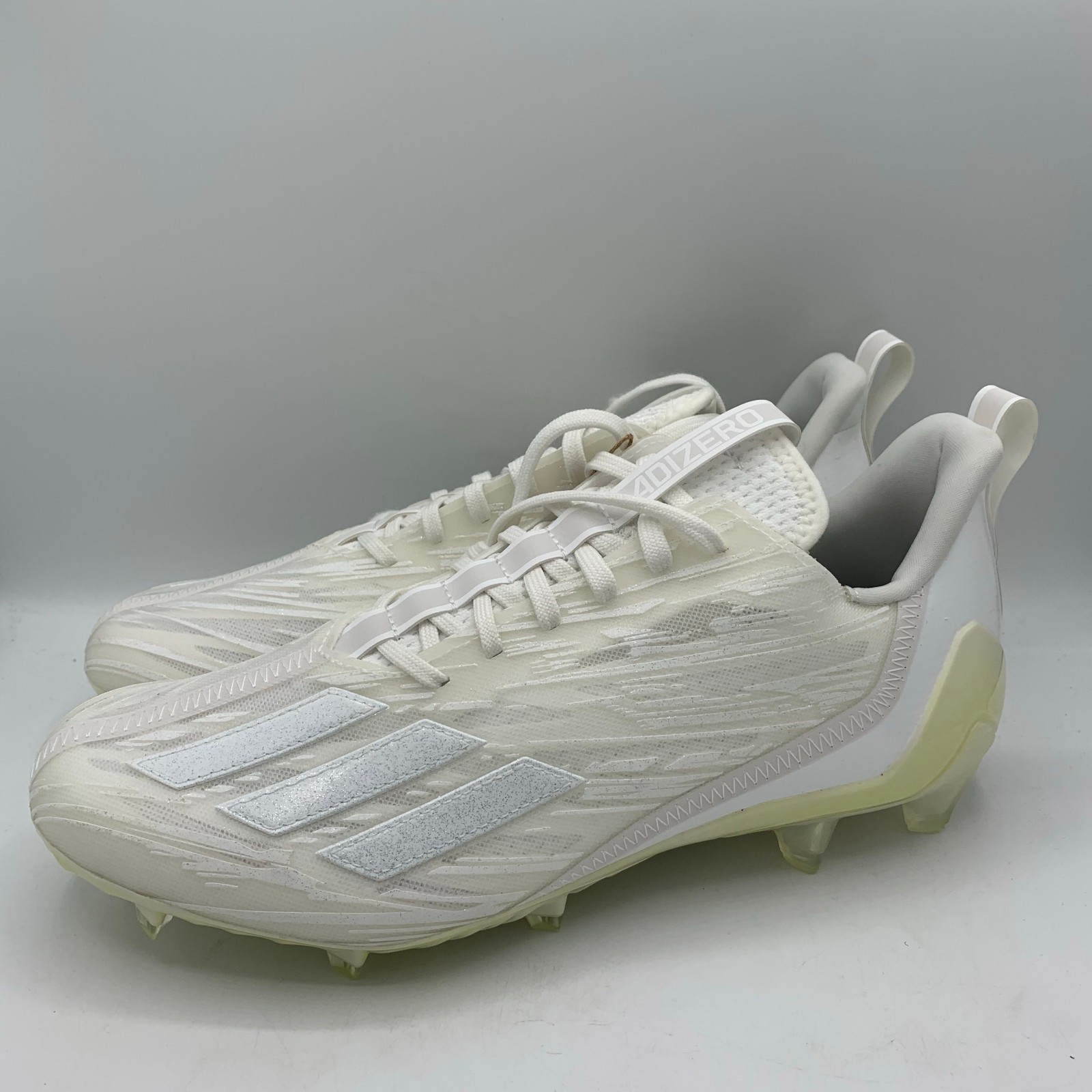 Adidas Adizero Football Cleats Mens Size 9.5 Triple White *READ