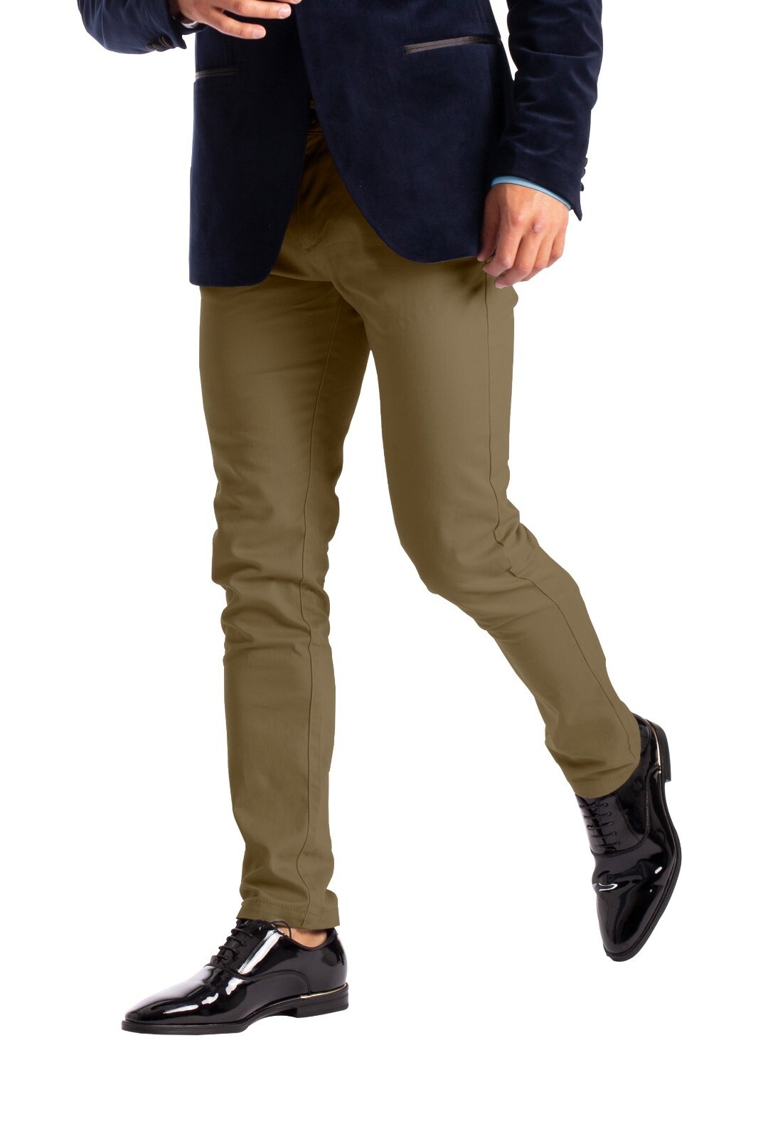 Men’s Stretch Formal Pants Slim-Fit Casual Pants –