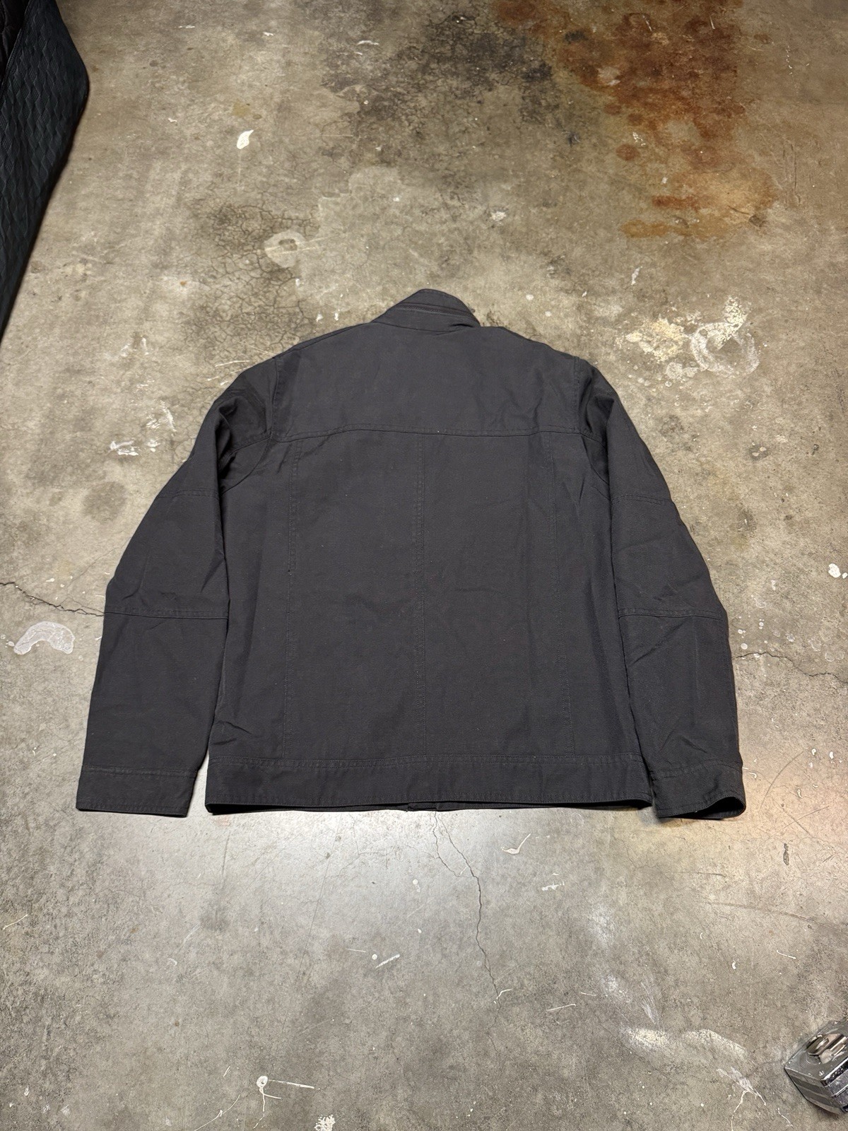 Kenneth Cole New York Men’s M Black Workwear Jacket Lined Zip Snap Stand Collar