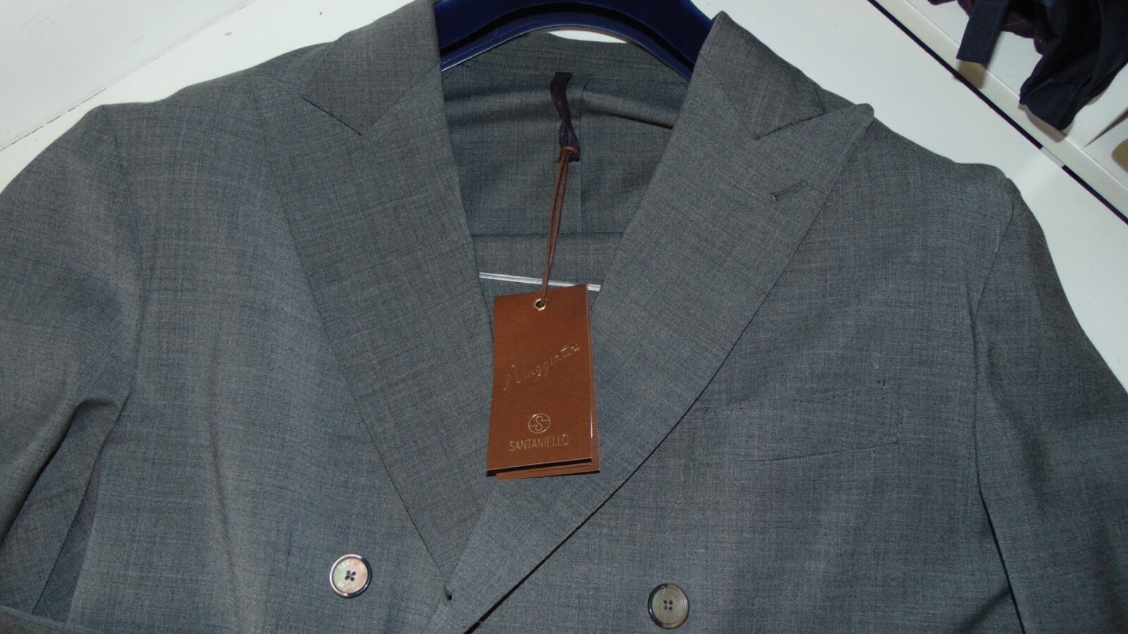 SANTANIELLO NEW DOUBLE BREASTED DRESS 50 FRESH WOOL SA-ES103 650.00 SLIM