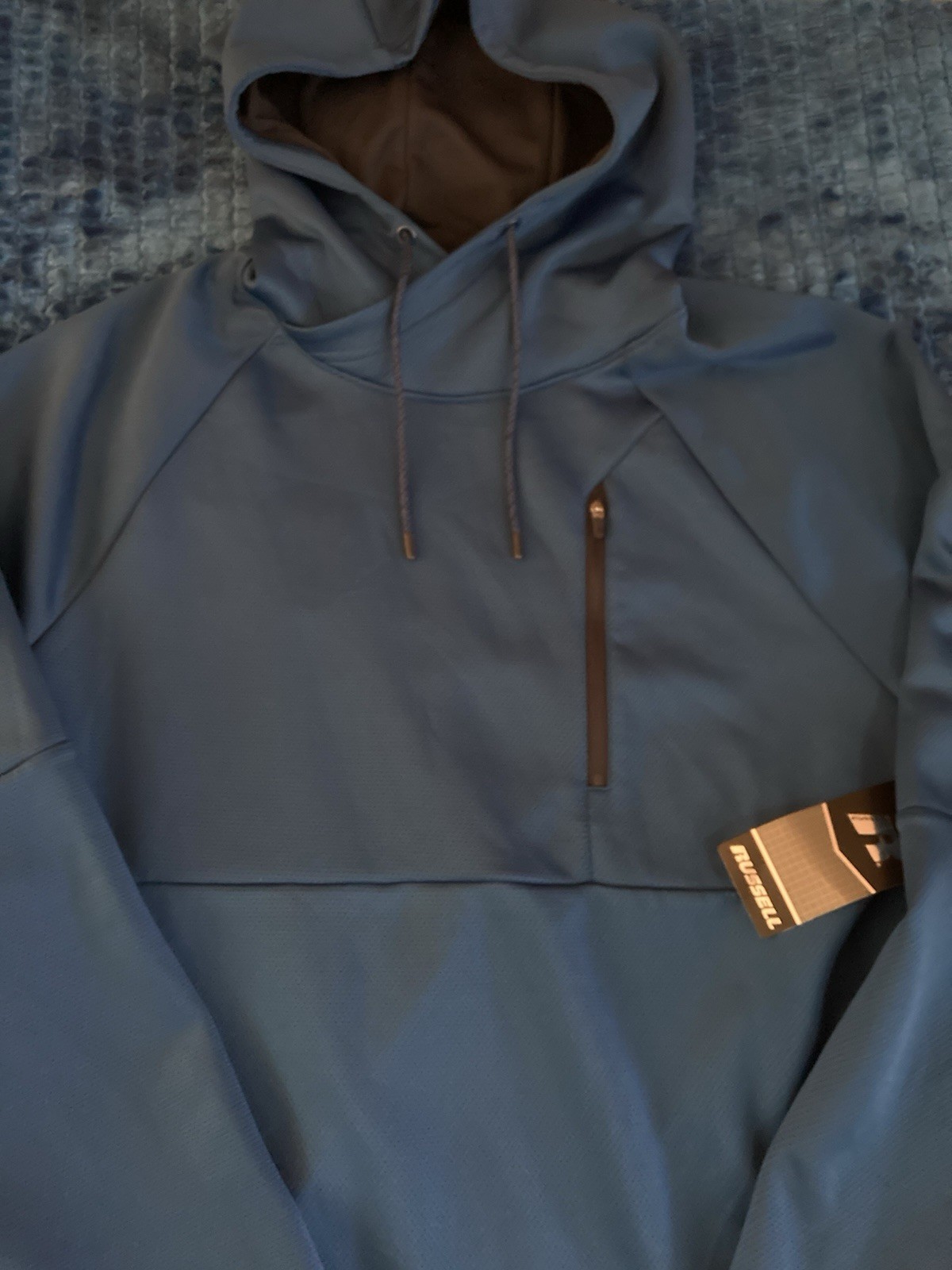 Russell Thermaforce Flex Dri-Power 360 Men’s Blue Hoodie Size Medium (38-40)