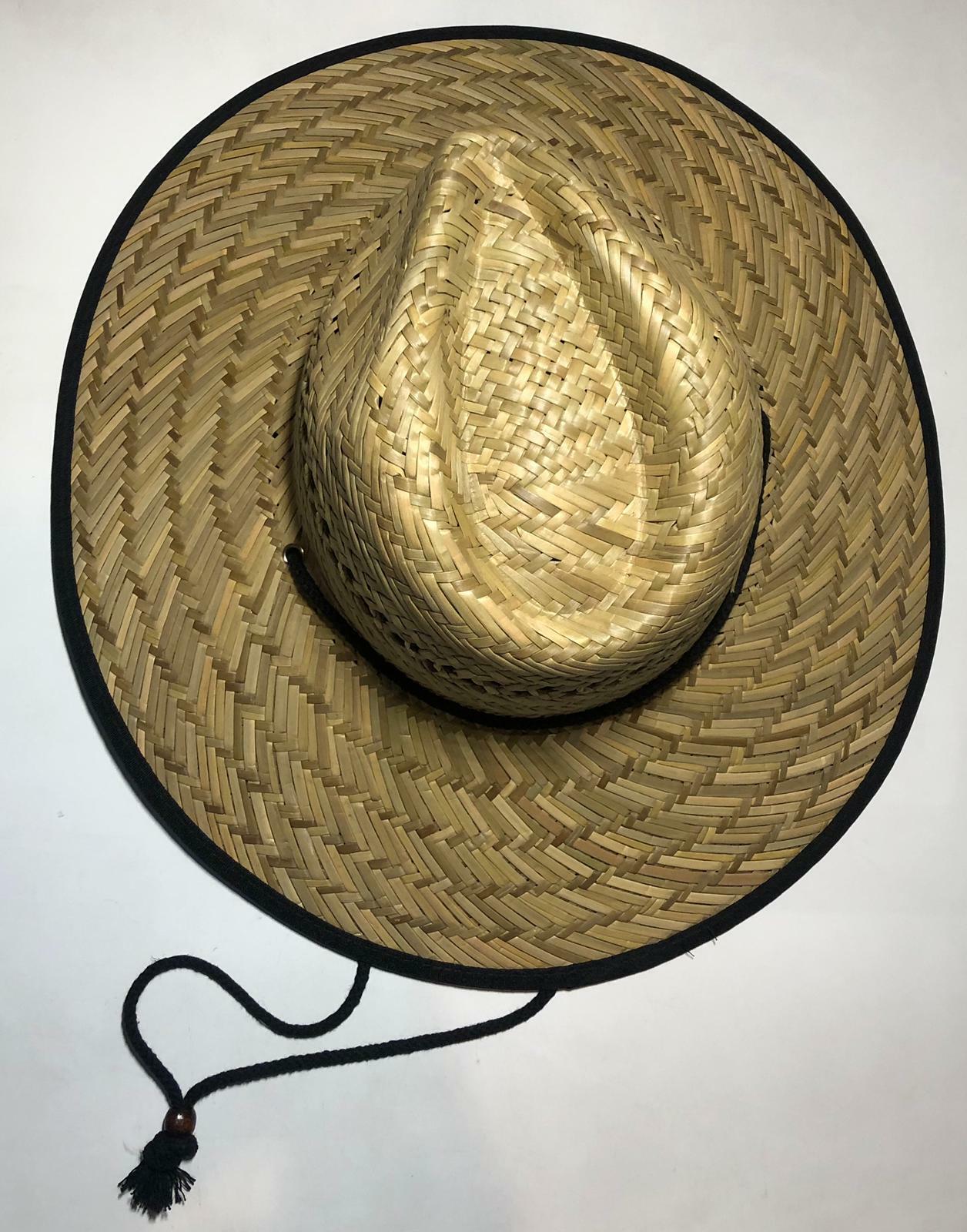Outdoor Beach Summer Chin Strap Pool Sun Hat Lifeguard Cool Straw SPF50+