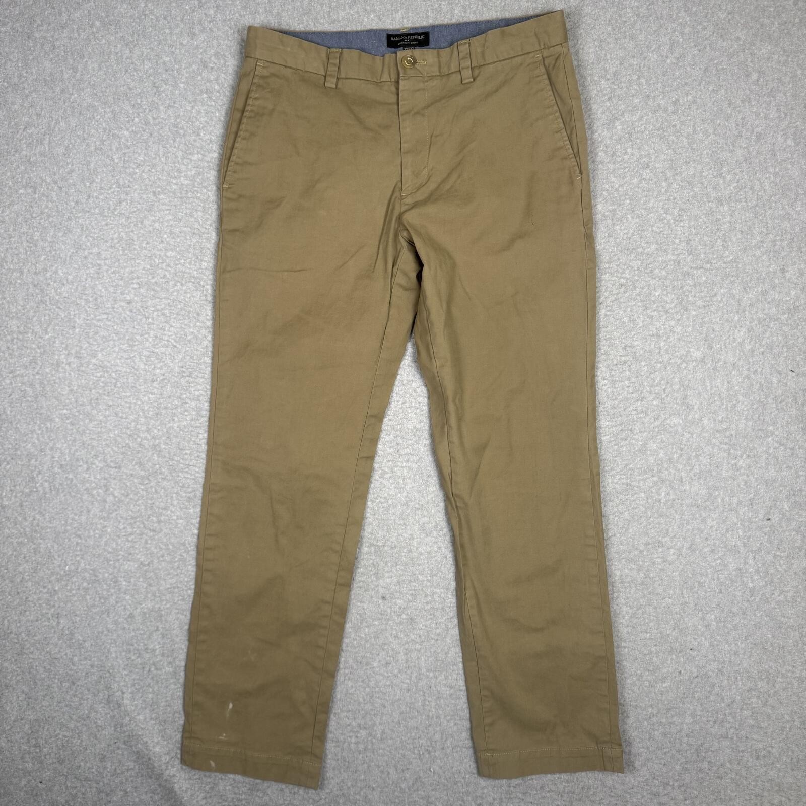 Banana Republic Men’s Size 32×32 Emerson Chino Flat Front Pants Trousers