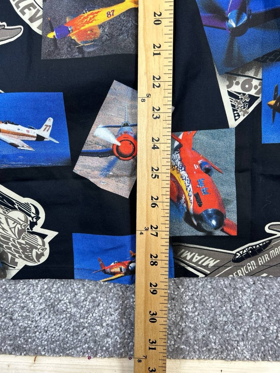 Reyn Spooner Shirt Mens Medium Black Blue Beige Airplane Cotton New