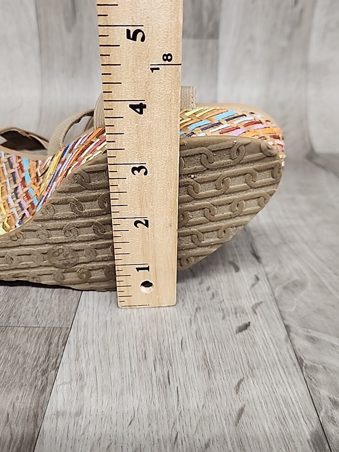 Charles By Charles David Wedge Platform Shoes Colorful Woven Boho Size 8.5 Women