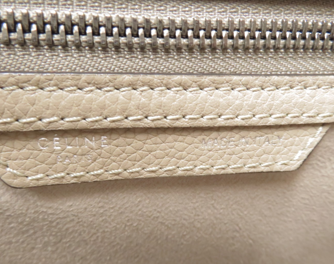 Authentic CELINE Luggage Medium Shopper Leather Hand Bag I#48952