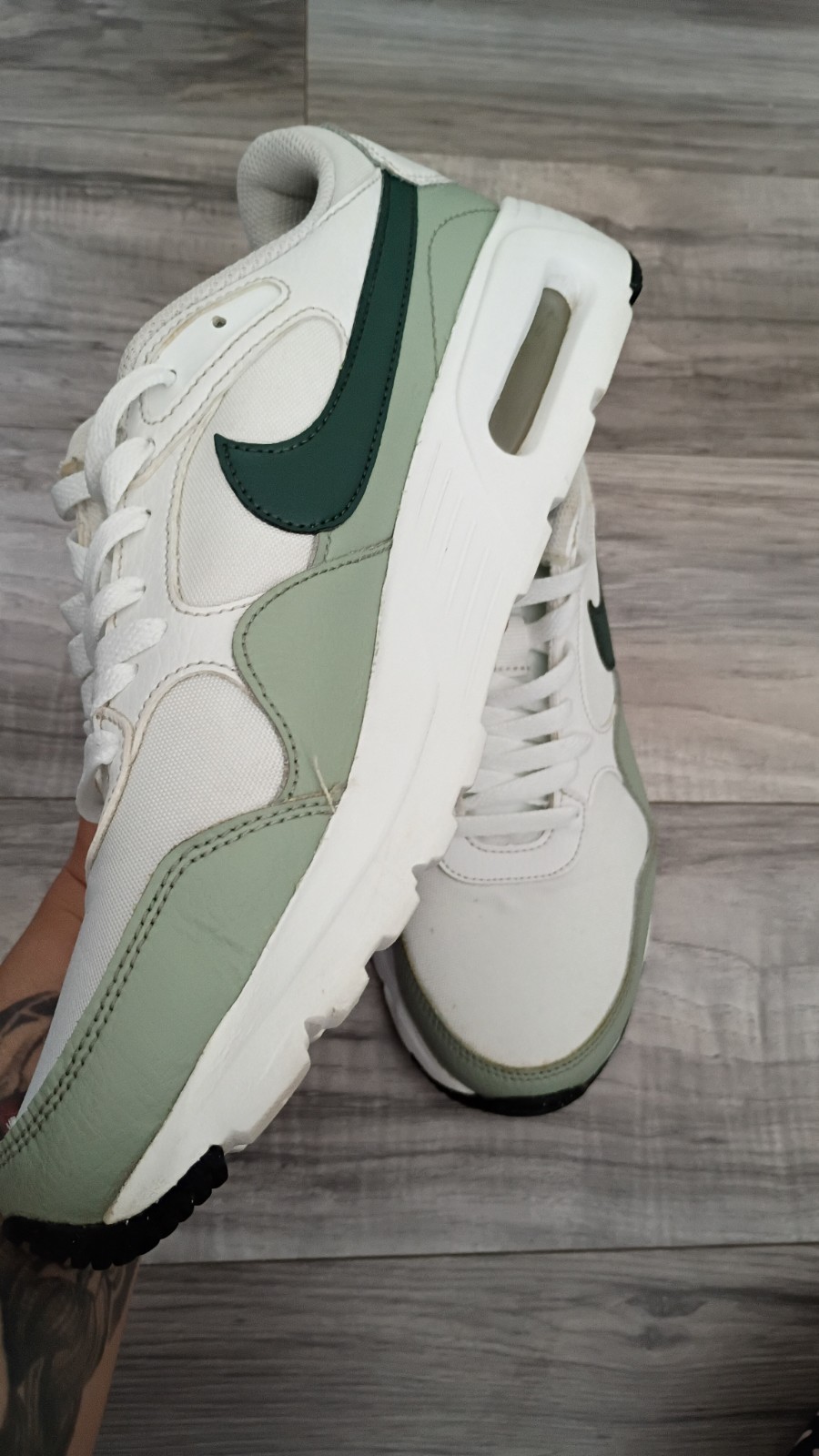 Nike Air Max SC Low Top Lace-Up Summit White/Jade Horizon/Vintage Green