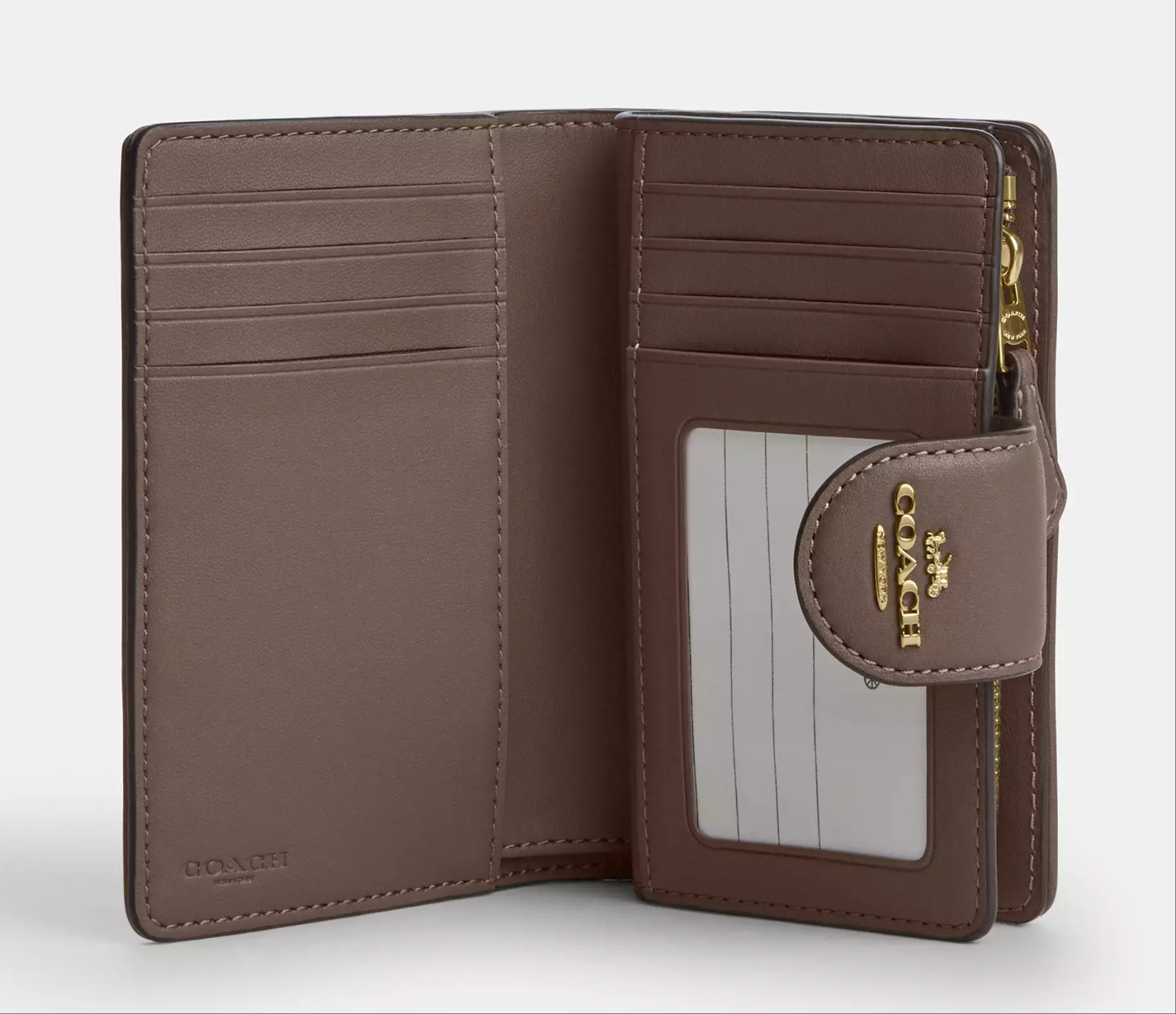 NWT Coach Medium Corner Zip Wallet In Signature Jacquard With Floral Embroidery