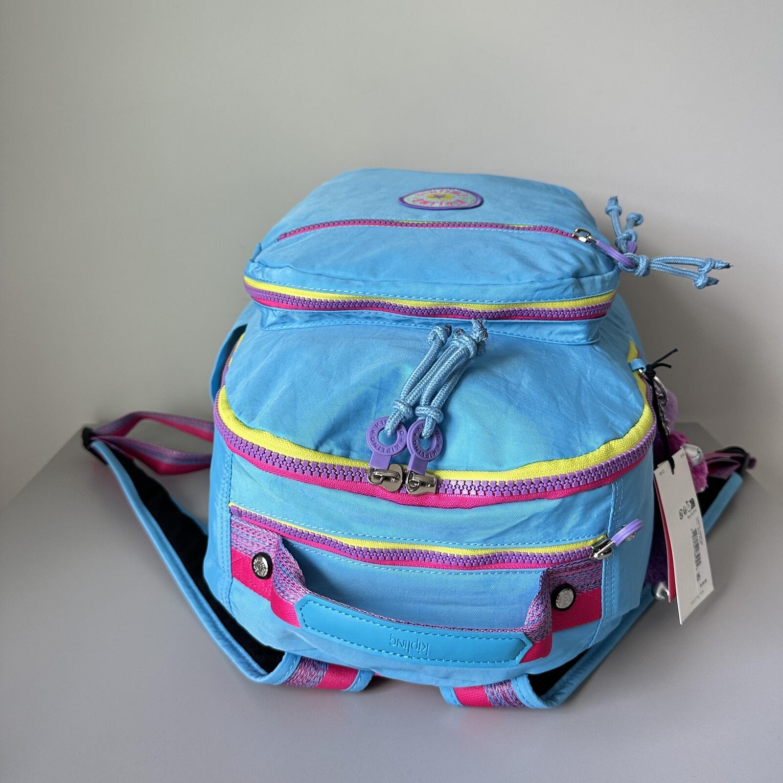 Kipling Seoul Up 17″ Laptop Extra Large Backpack in Blue Fun NWT