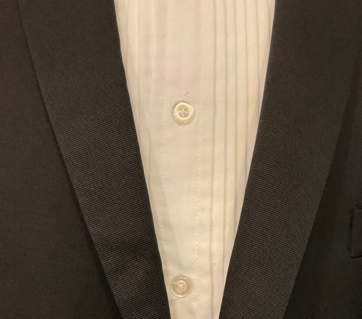 Vera Wang Black Mens Tuxedo Jacket Super 130’s Fine Worsted Wool Formal Wedding
