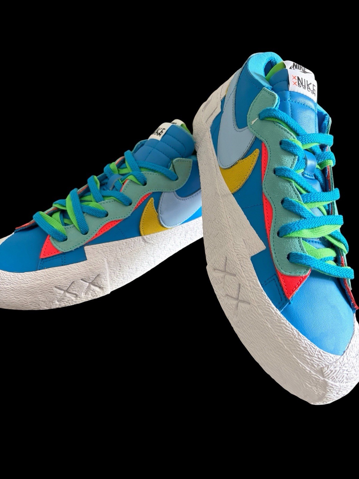 Nike Blazer Low Sacai KAWS Neptune Blue Limited Edition Leather Sneaker