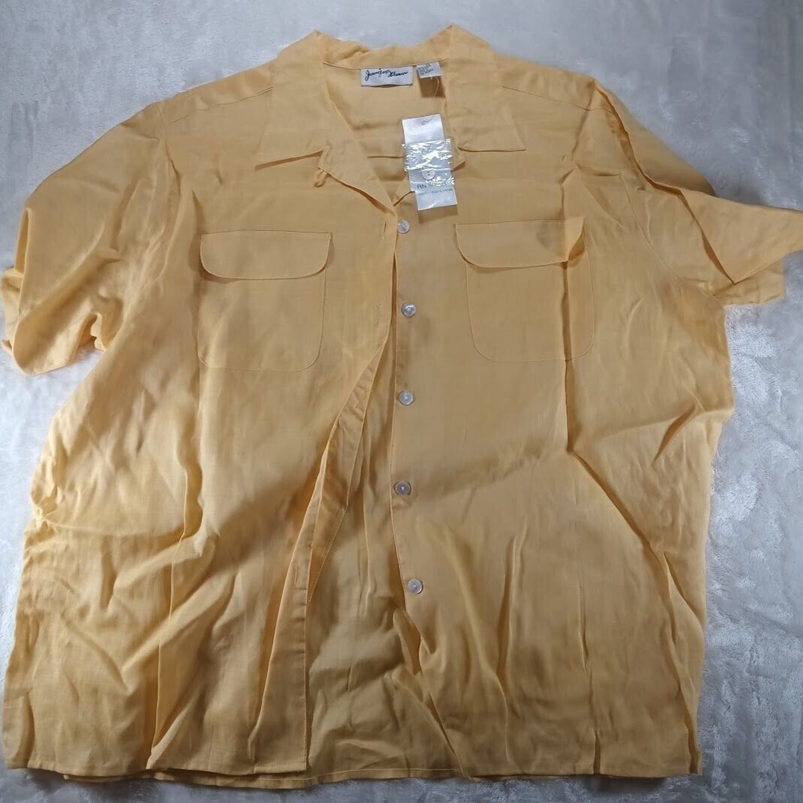 Jennifer Women Sleeveless Blouse 100% Ramie Yellow Women’s 22