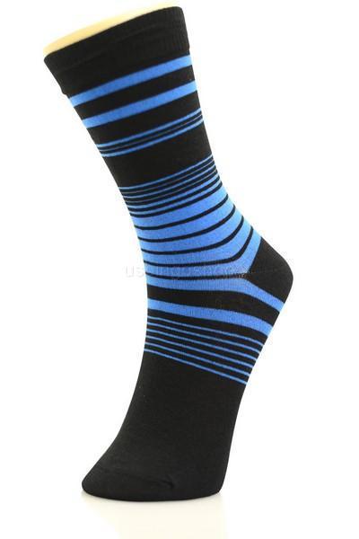 12 Pairs Yst12-5 New Cotton Men Striped Style Dress Socks Size 10-13 Multi Color
