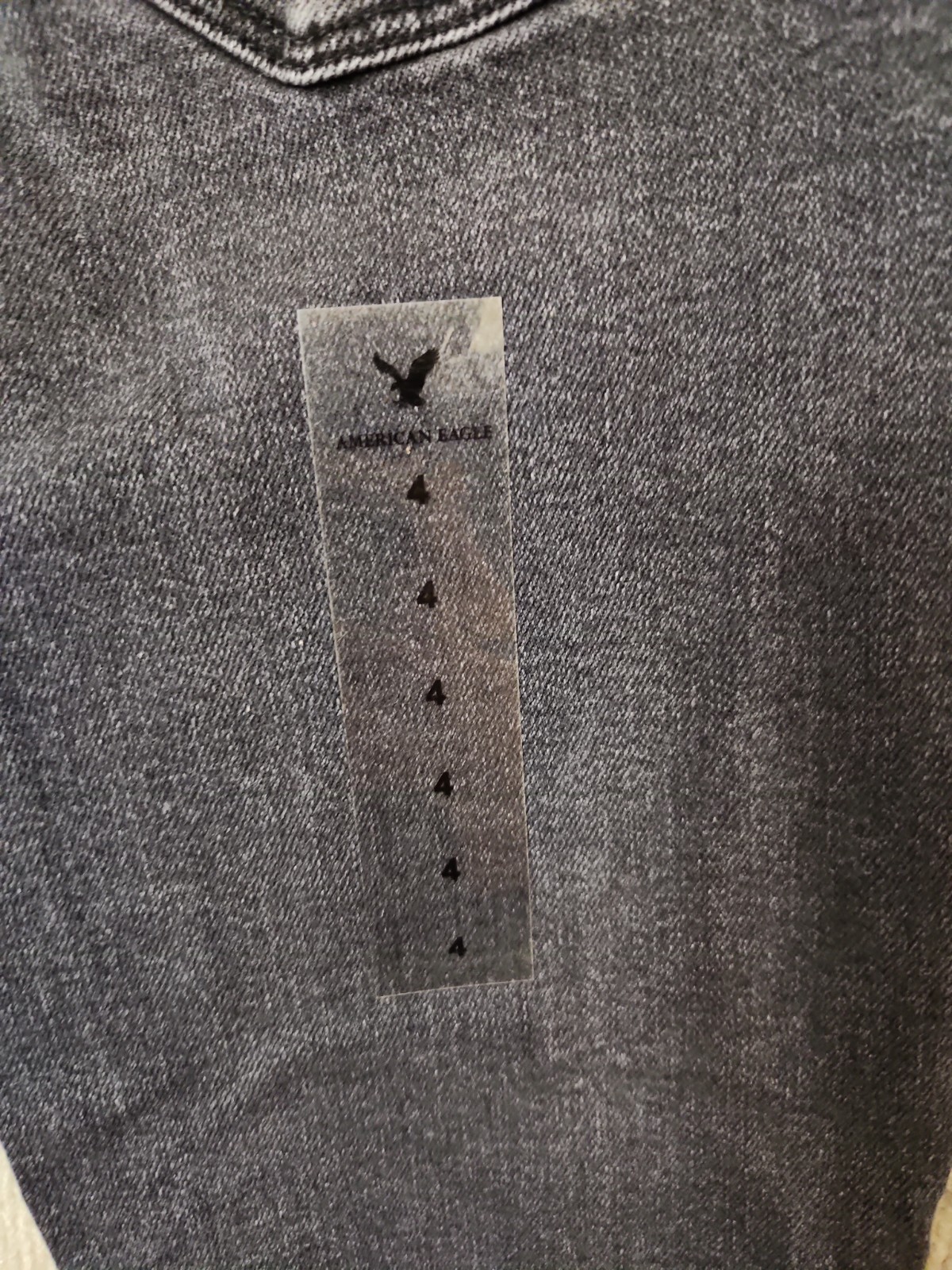 American Eagle Super Stretch Jegging Jeans Womens 4 Black Wash Raw Hem NWOT