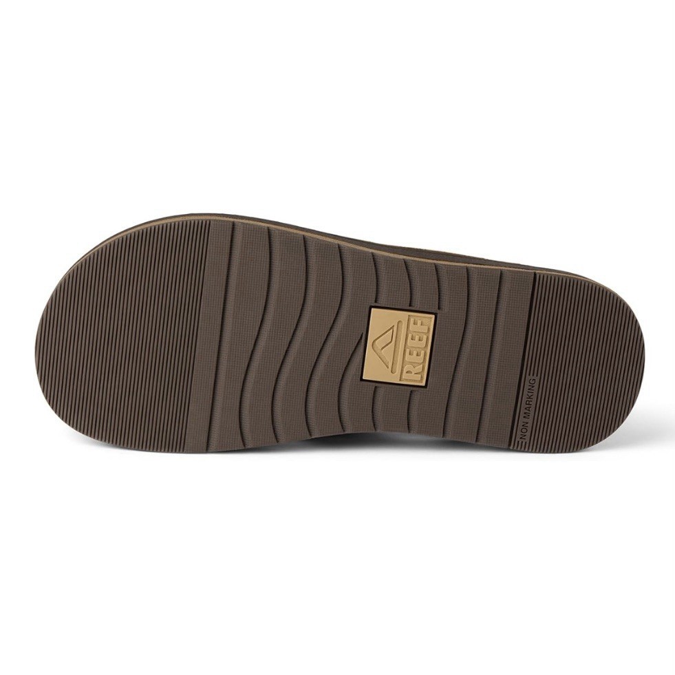 Reef Mens Ojai Classic Dark Brown Flip Flop Cushion Sandals Men’s Sizes **READ**
