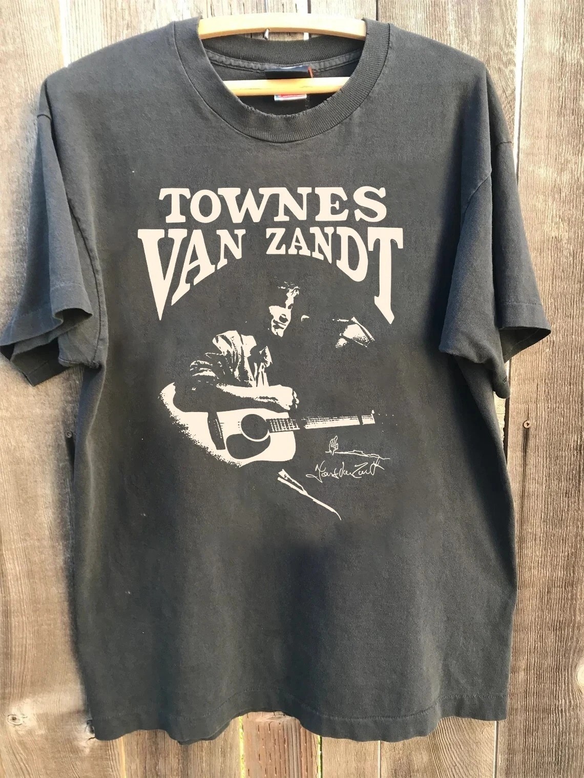 Townes Van Zandt Shirt, Townes Van Zandt Charcoal Unisex T-shirt Vtg S-5XL