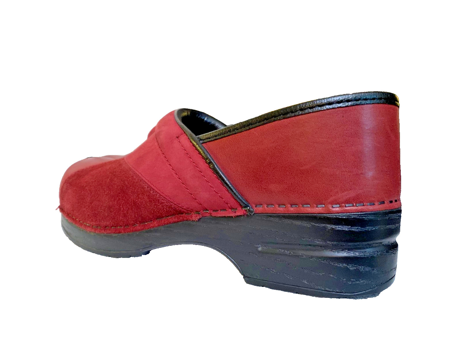 Dansko clogs, EU 42 (US 11.5-12), burgundy, leather and suede