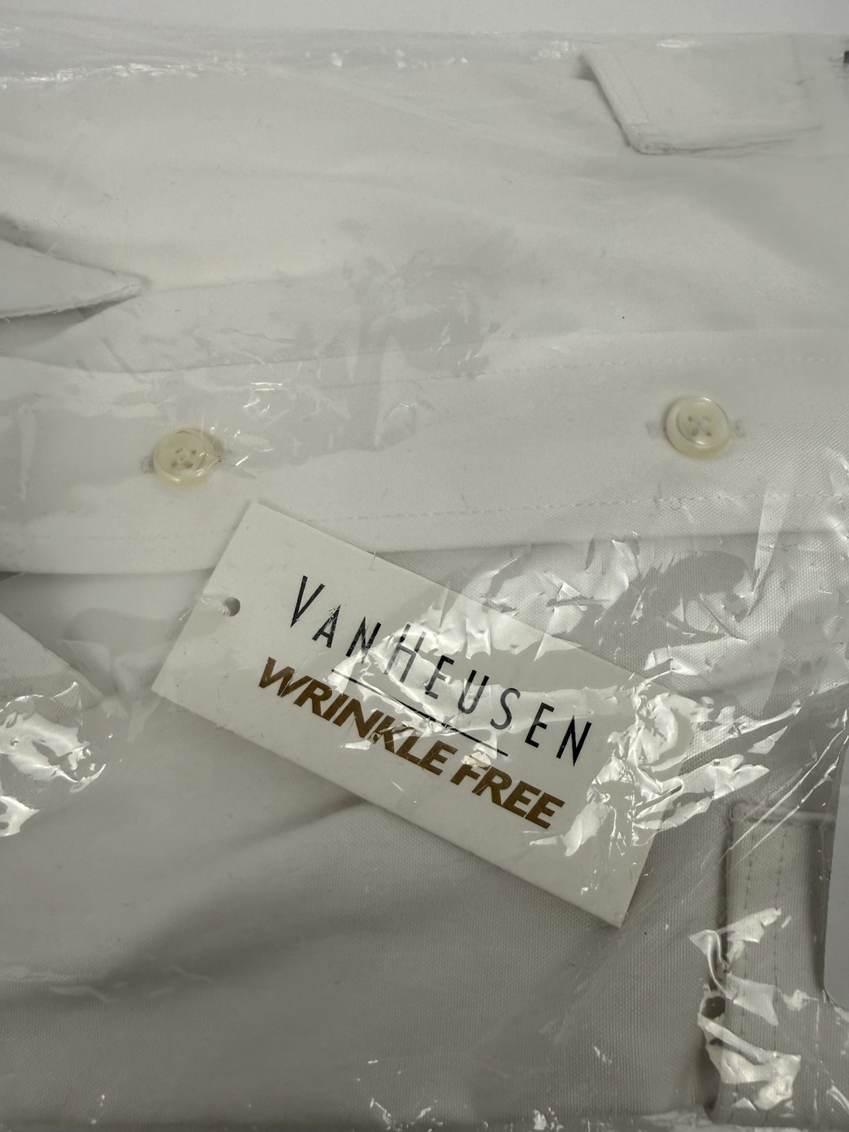 Van Heusen Men’s Commander Pilot Shirt – Short Sleeve, White Size 16 NEW