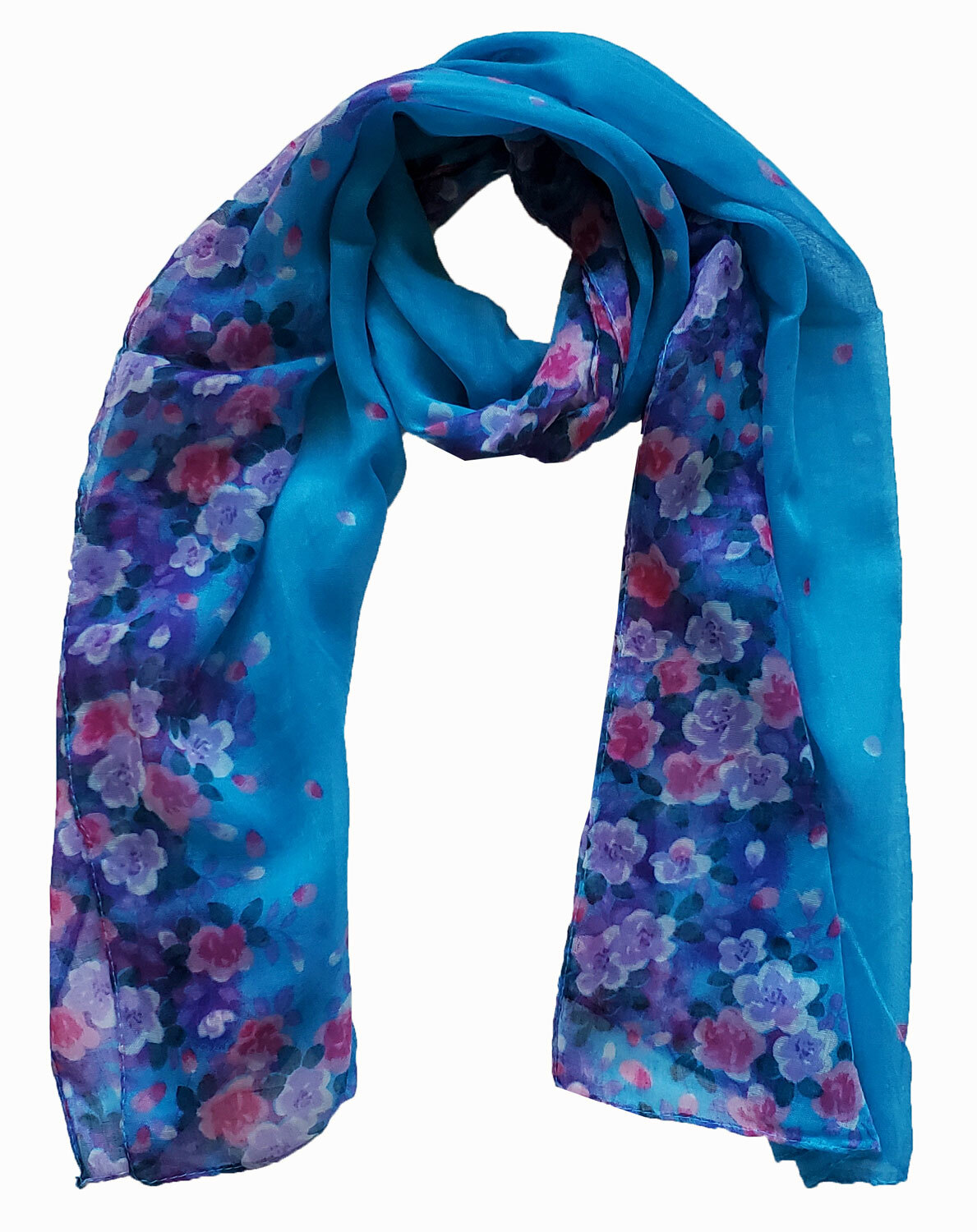 Scarf Prunus Flowers Lightweight Scarves for Women Girls Spring Fall