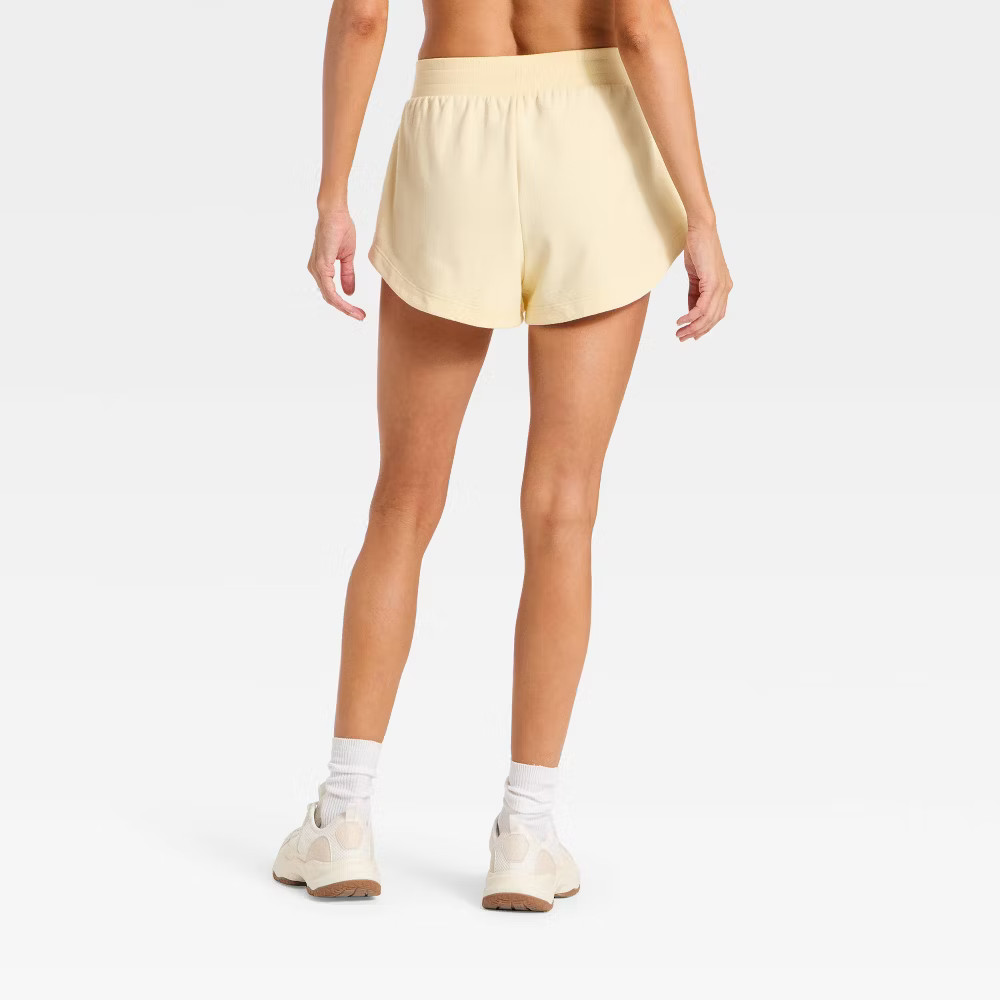 Women Active Comfort French Terry High-Rise Shorts 2.5″ – All In Motion