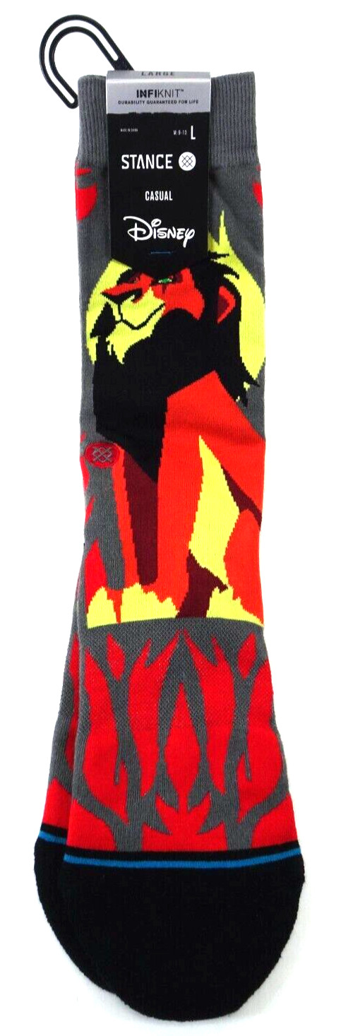 Disney Lion King Movie Villains Socks Scar Size Large ‘L’ BRAND-NEW WITH TAGS