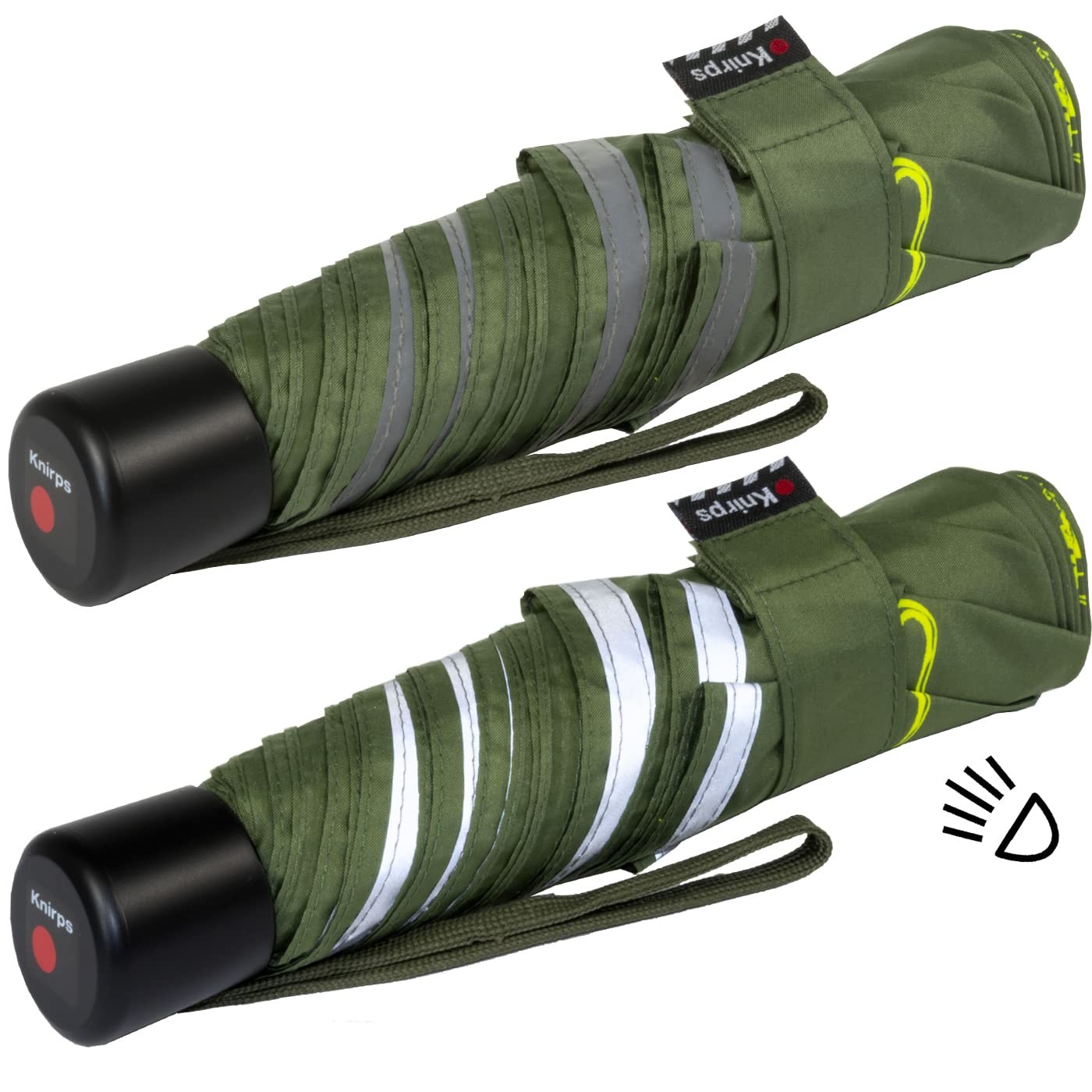 Children’s pocket umbrella 4 kids reflective with reflective trim dinos fluorescent