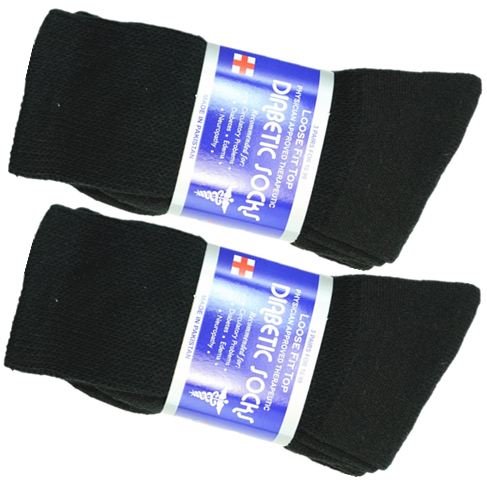 3 6 12 Pairs Lot Men’s Circulatory Diabetic Crew Socks Plain Colors Size 9-15