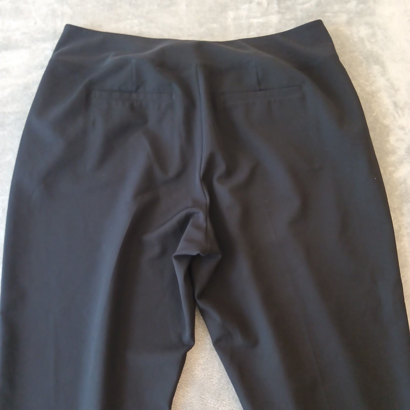 Athleta Ankle Pants Womens Size 18 Black Pull On 40×27.5 Zipped Pockets
