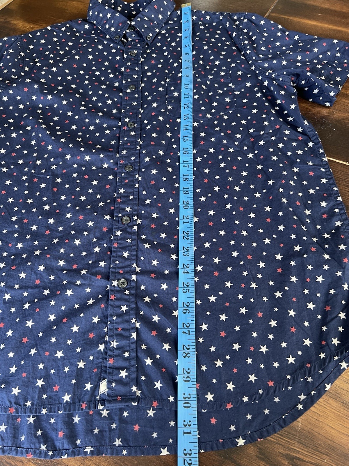 Denim & Supply Ralph Lauren Button Down Shirt Men’s XL Blue S. Sleeve Americana