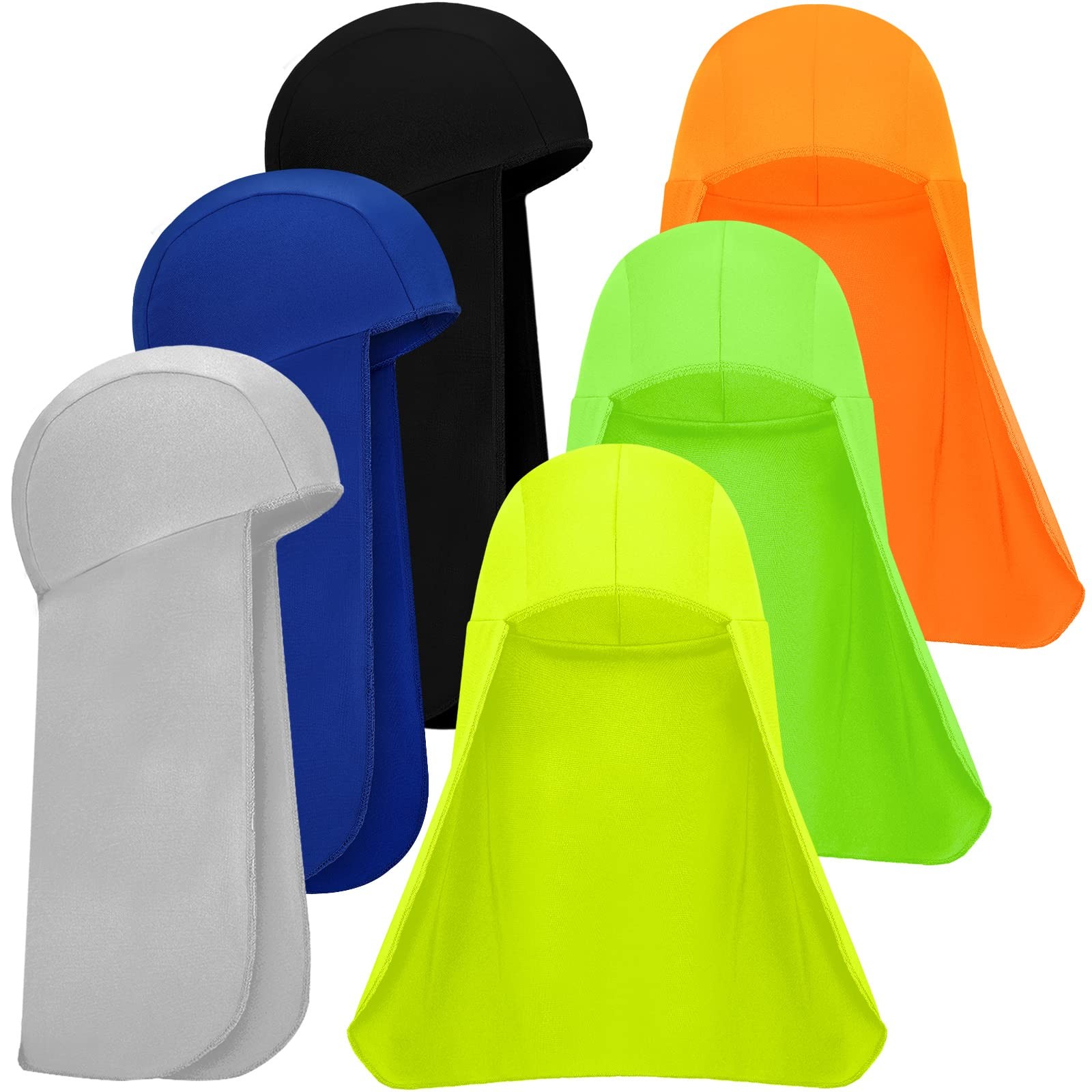 6 Pieces Hard Hat Sun Shade Cooling Skull Cap Sun Neck Protector Quick Dry Neck