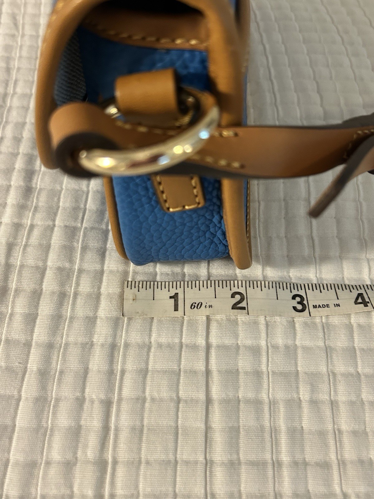 Dooney & Bourke Pebble Grain Turnlock Crossbody 22 in Mediterranean Blue, NWT