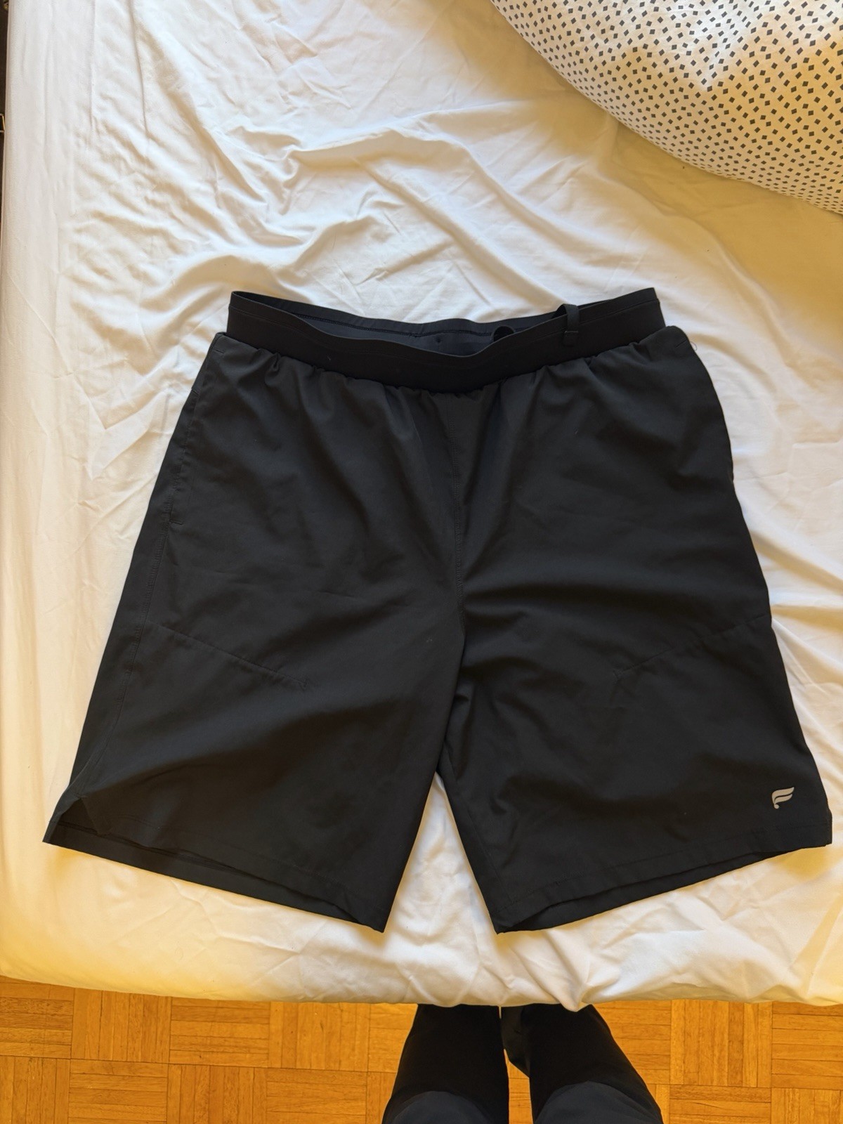 Fabletics Men’s Large Black 9” Fundamental Shorts Lined Performance Wear – L