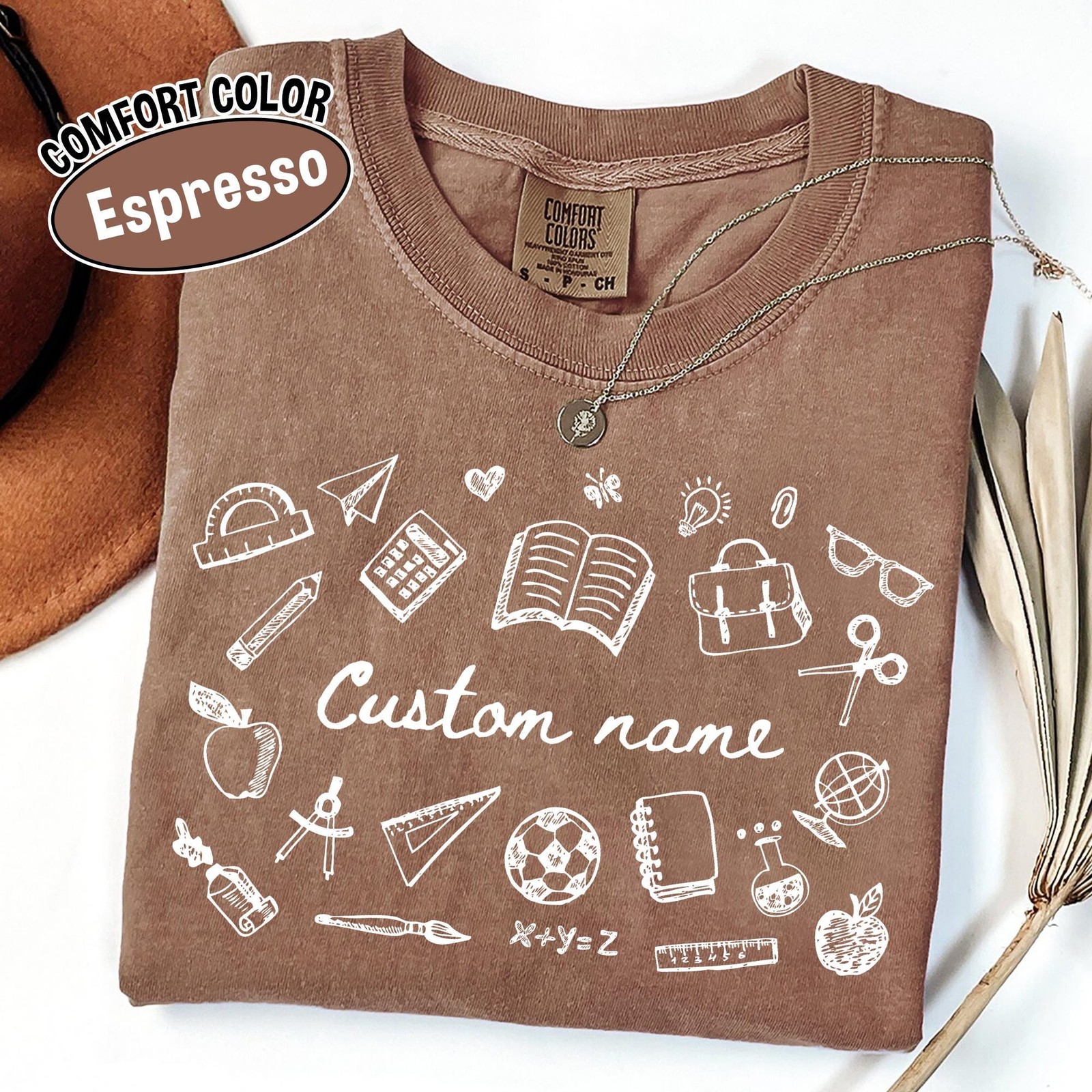 Comfort Colors® Custom Name Teacher Shirt, Coquette Personalized Teacher Gift Fo