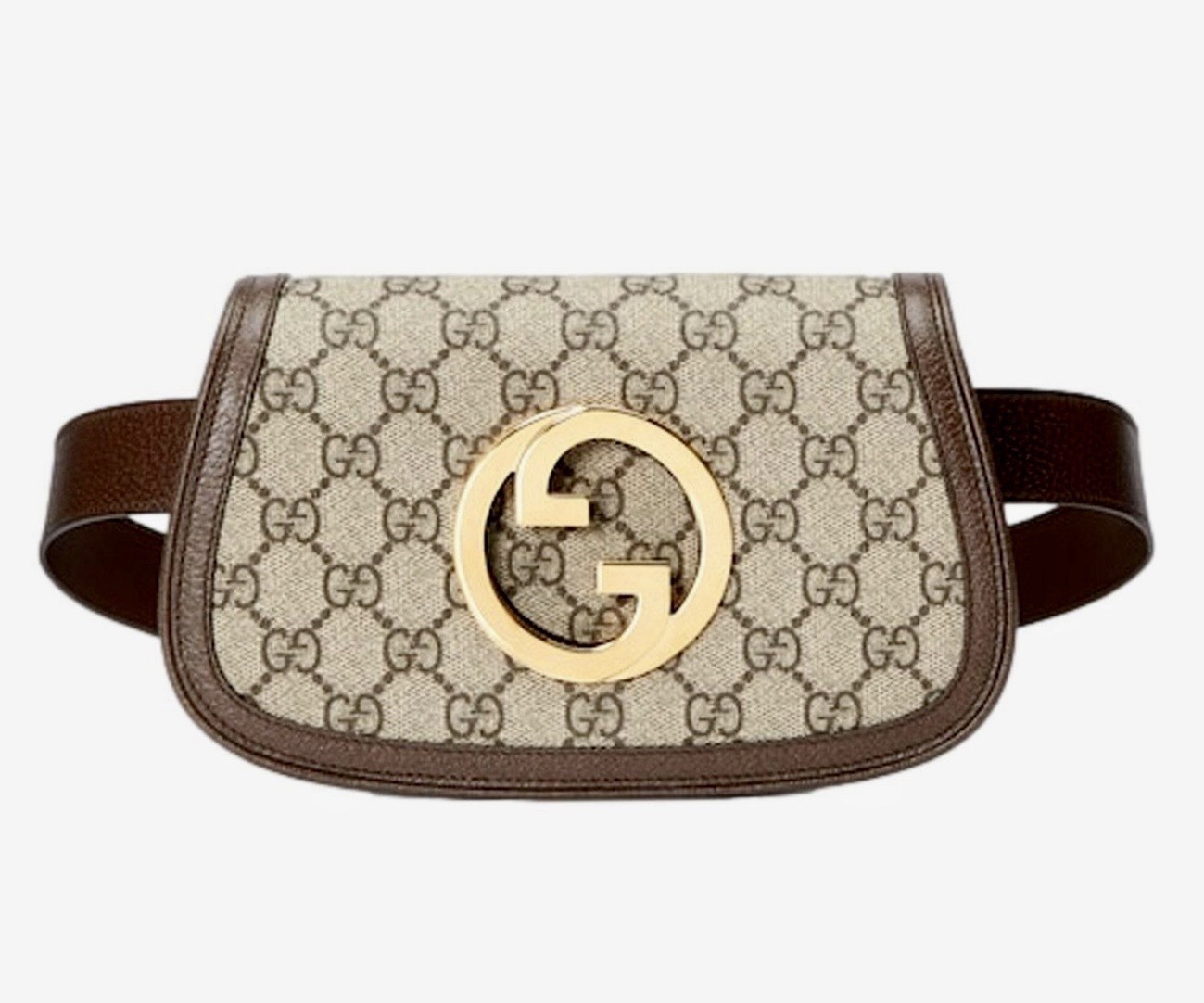 GUCCI GG Supreme Monogram Calfskin Blondie Clutch Belt Bag / F310-2643