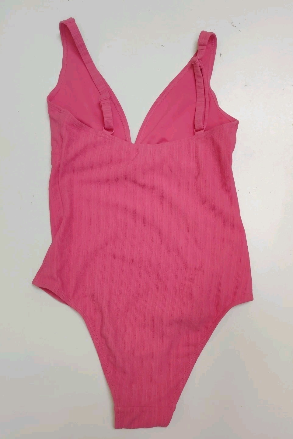 Pink Primark Swimsuit Size Small 10/12 adjustable straps ribbed fabric