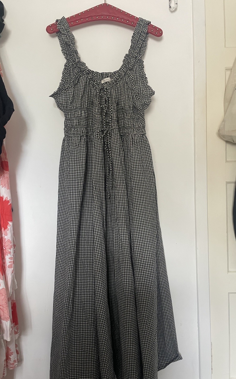 Doen Emmaretta Organic Cotton Voile Gingham Dress, XXL